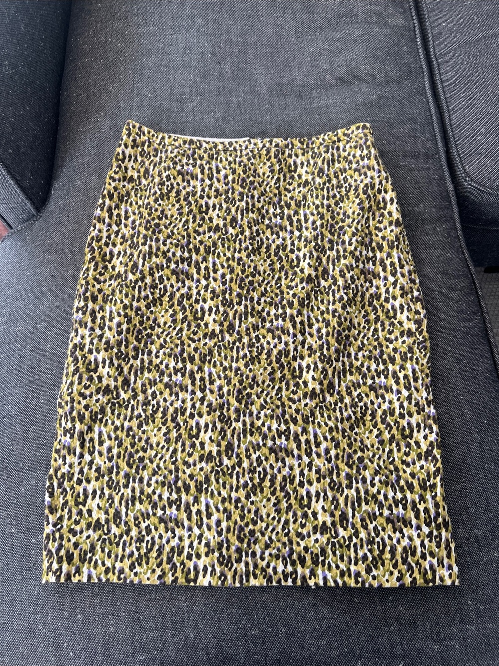 JCrew- abstract leopard print No2 pencil skirt